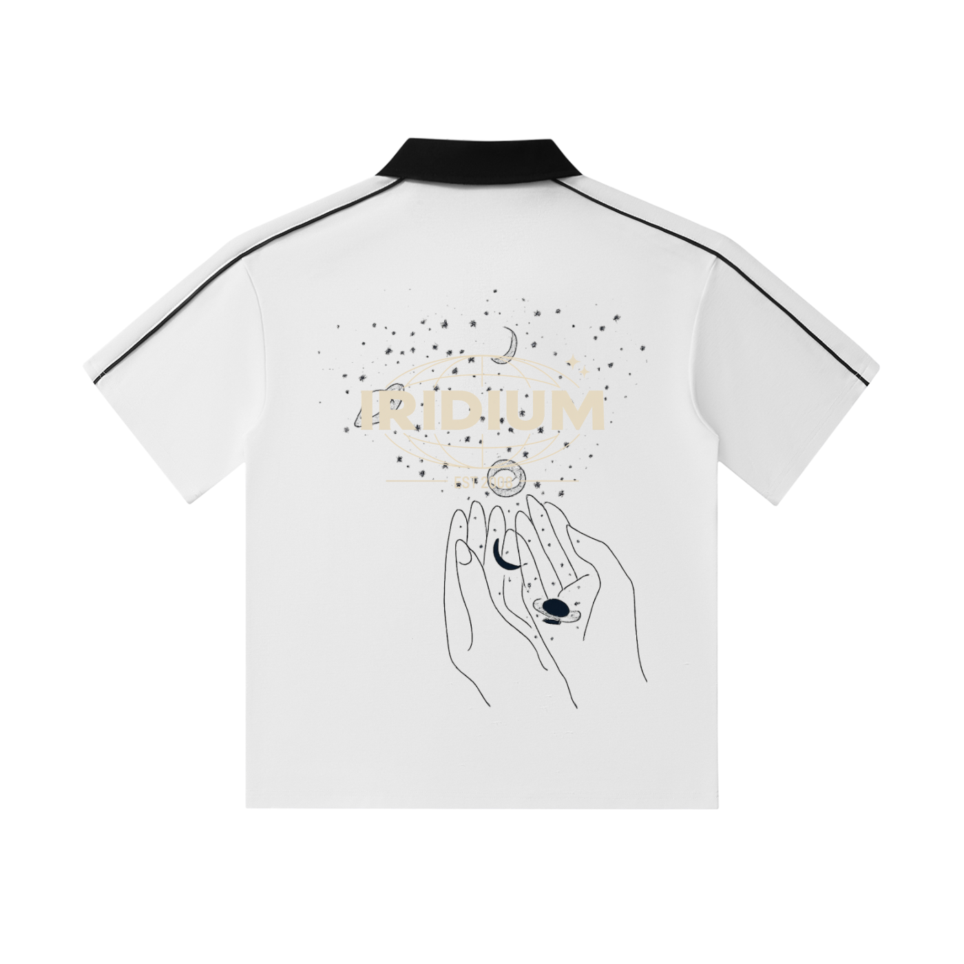 Galaxy Collar Short-Sleeve Polo Shirt