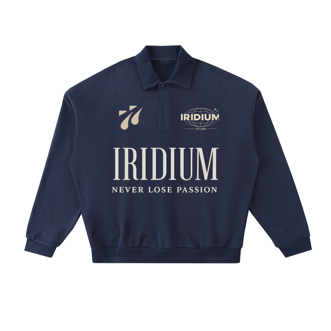 Iridium  Fleece Polo Sweatshirt