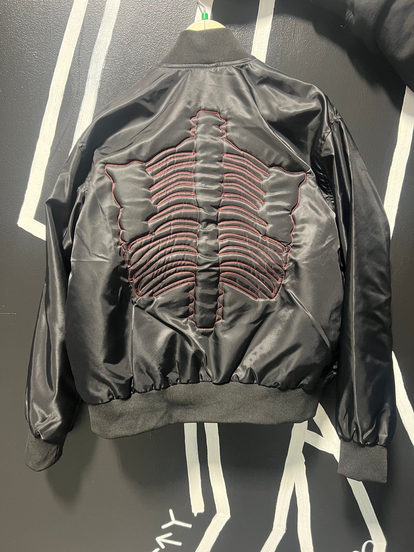Red Skeleton Bomber Jacket