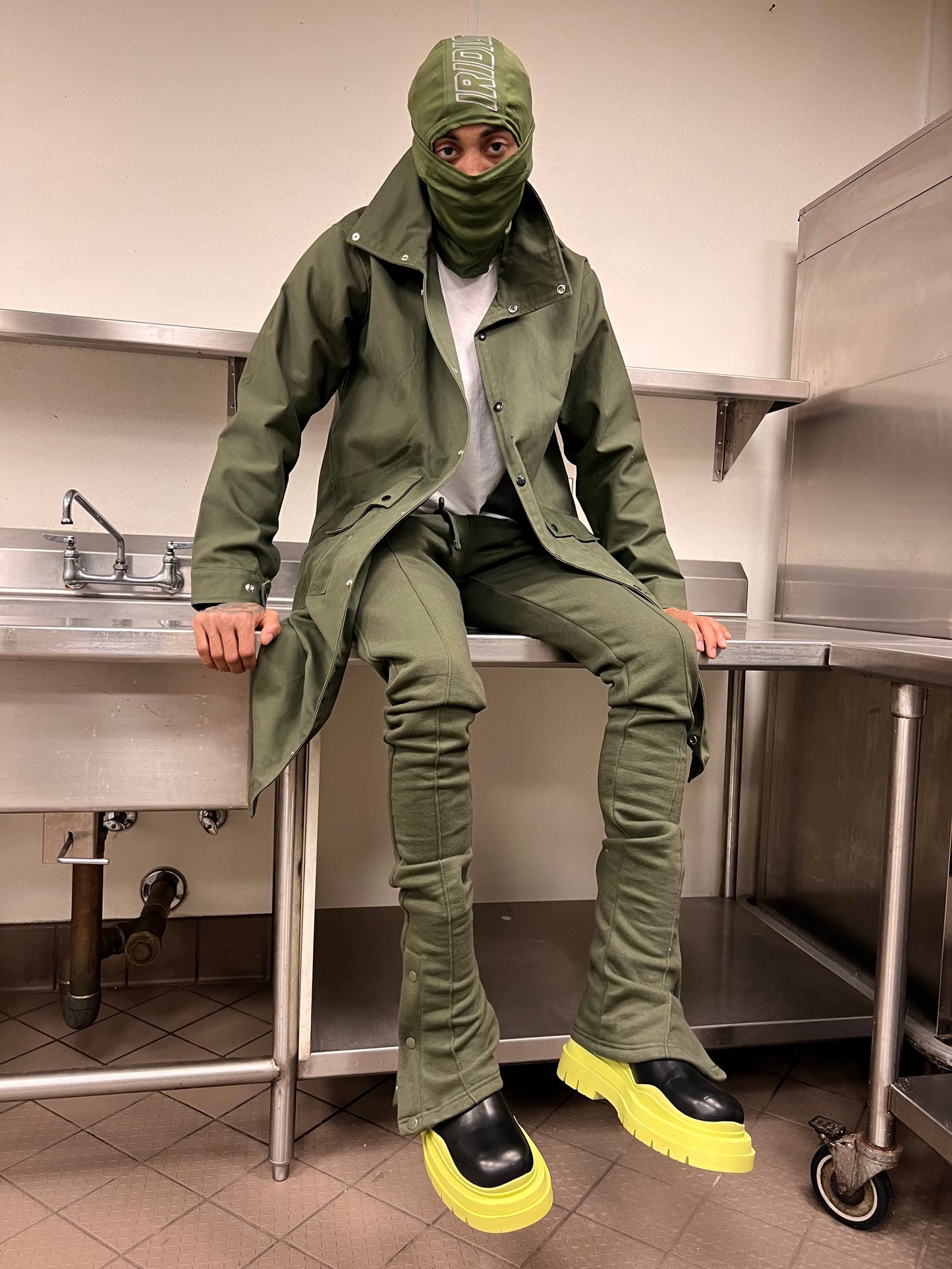 Khaki V Trench Coat