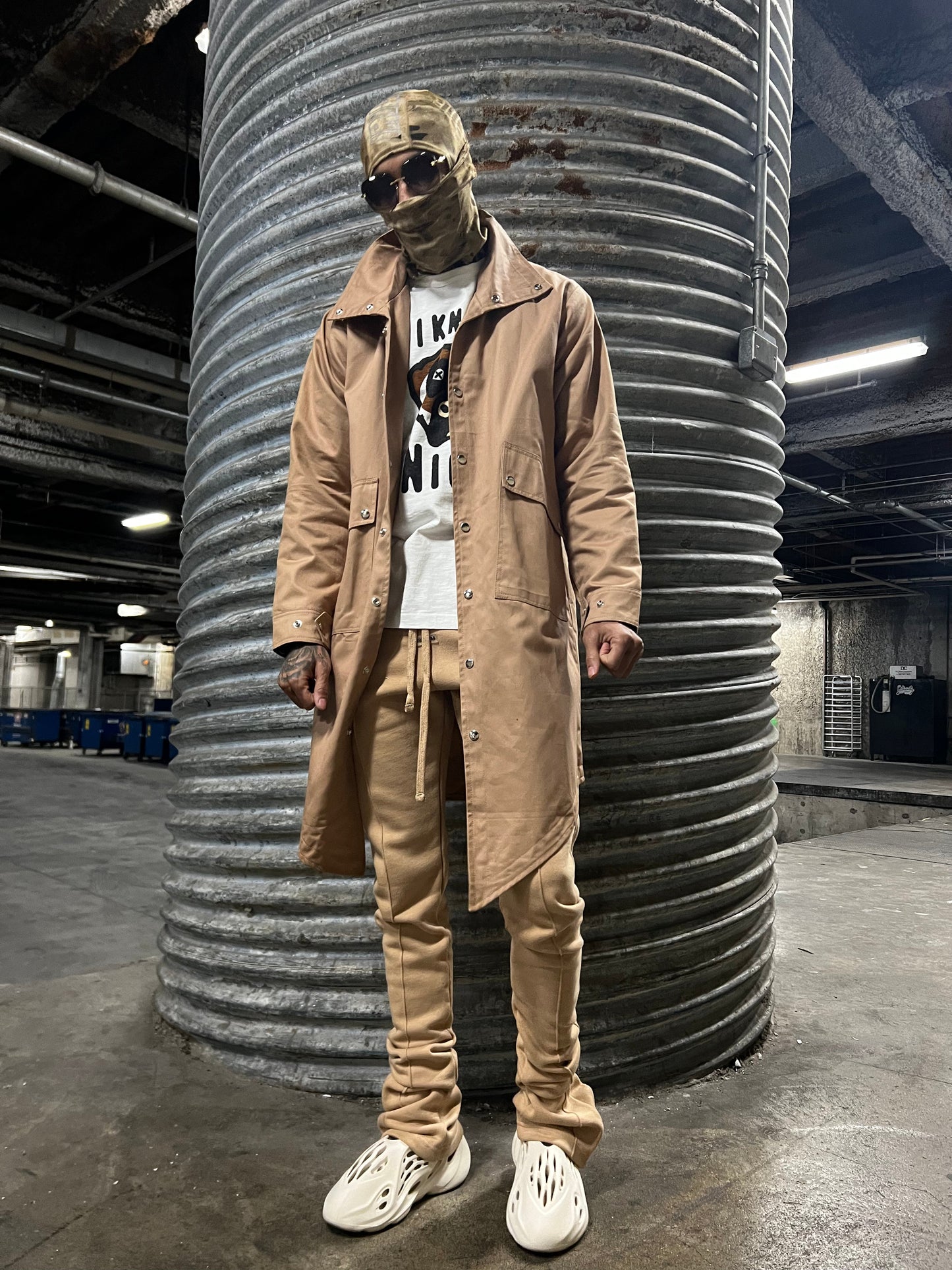 Khaki V Trench Coat