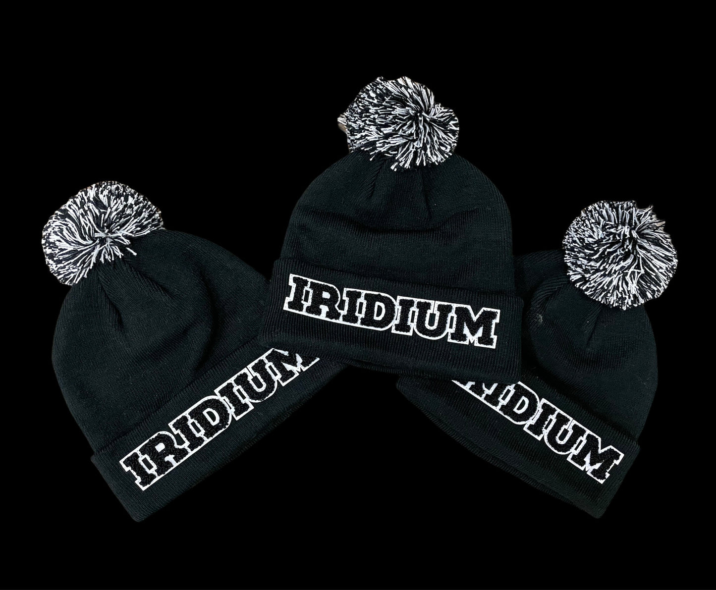 Iridium chenille varsity beanies