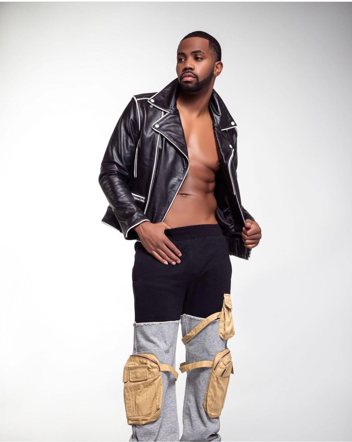 White lines motorcycle jacket