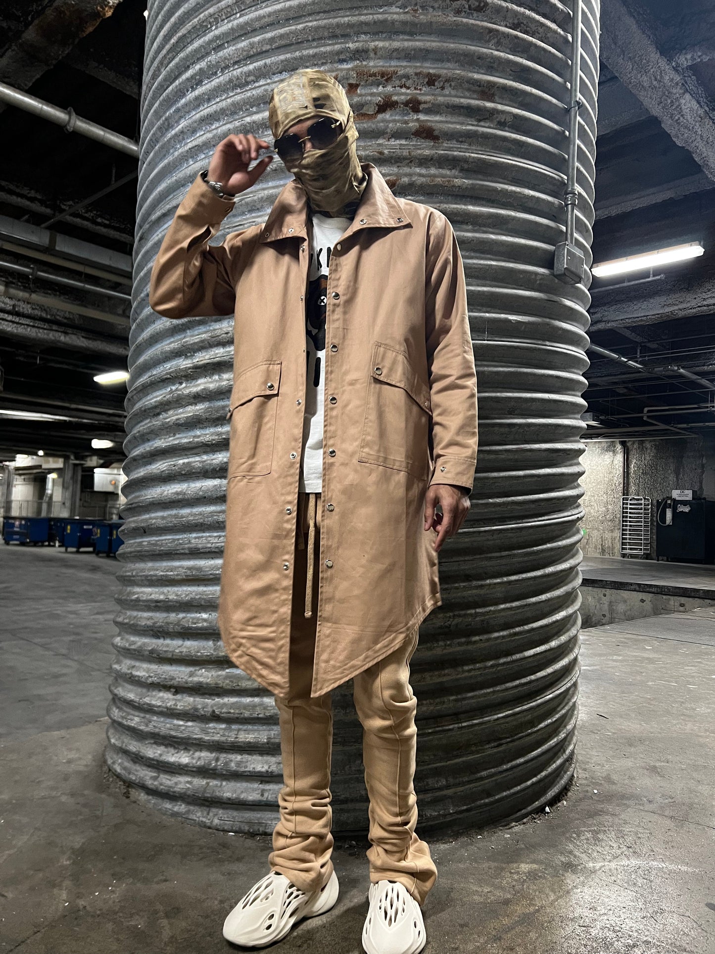 Khaki V Trench Coat
