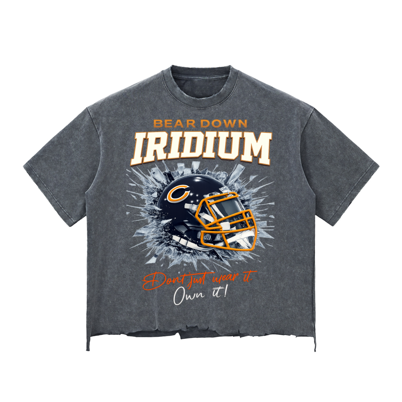 Bear Down  Raw-Hem Boxy T-shirt