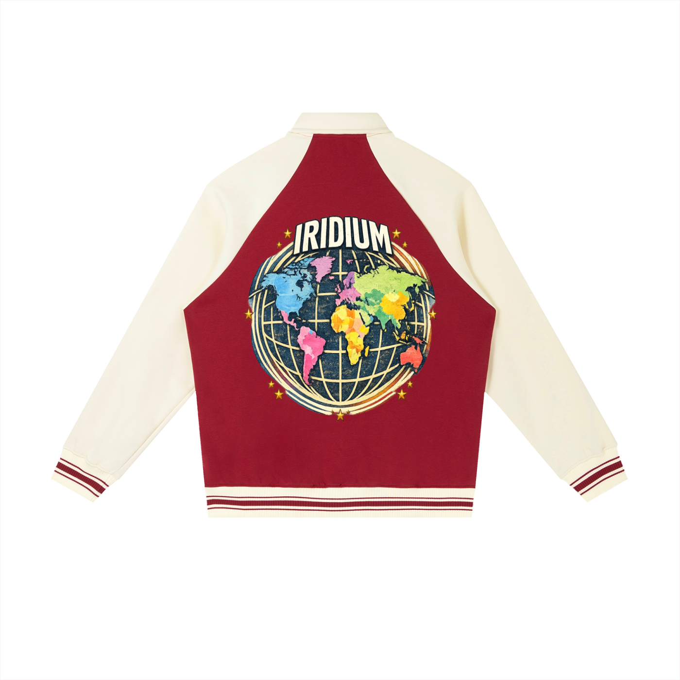 worldwide Raglan Sleeve Baseball Jacket