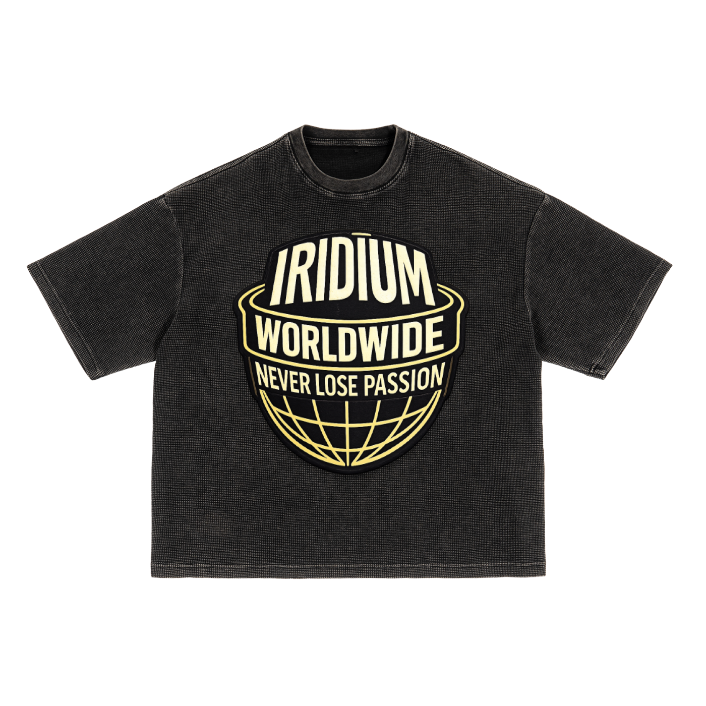 world wide  Waffle Washed Boxy T-Shirt