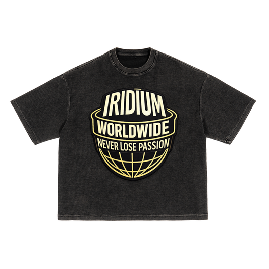 world wide  Waffle Washed Boxy T-Shirt