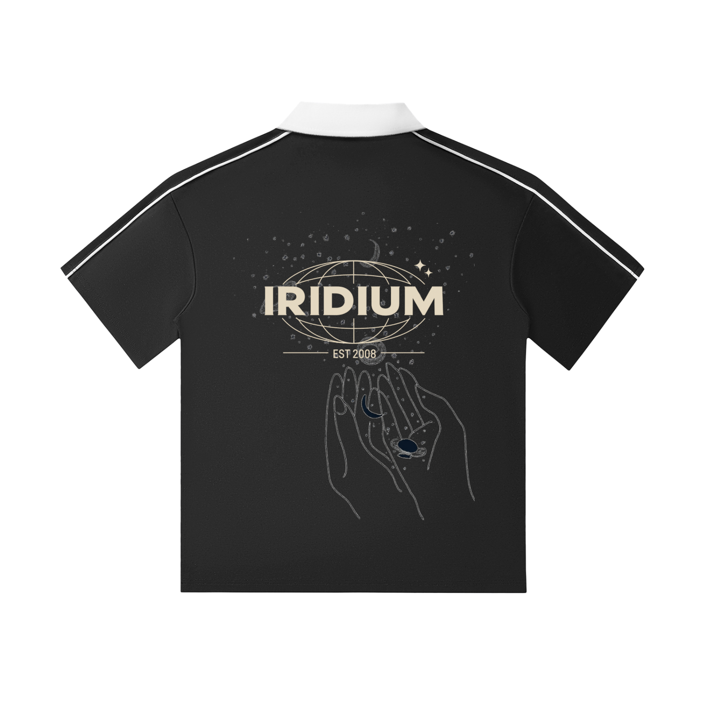 Contrast Collar Short-Sleeve Polo Shirt