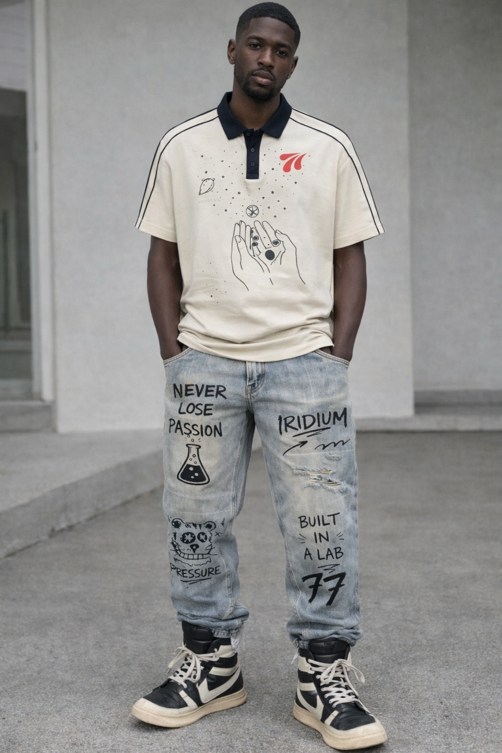 Pressure Again Vintage Wash Distressed Denim Jeans