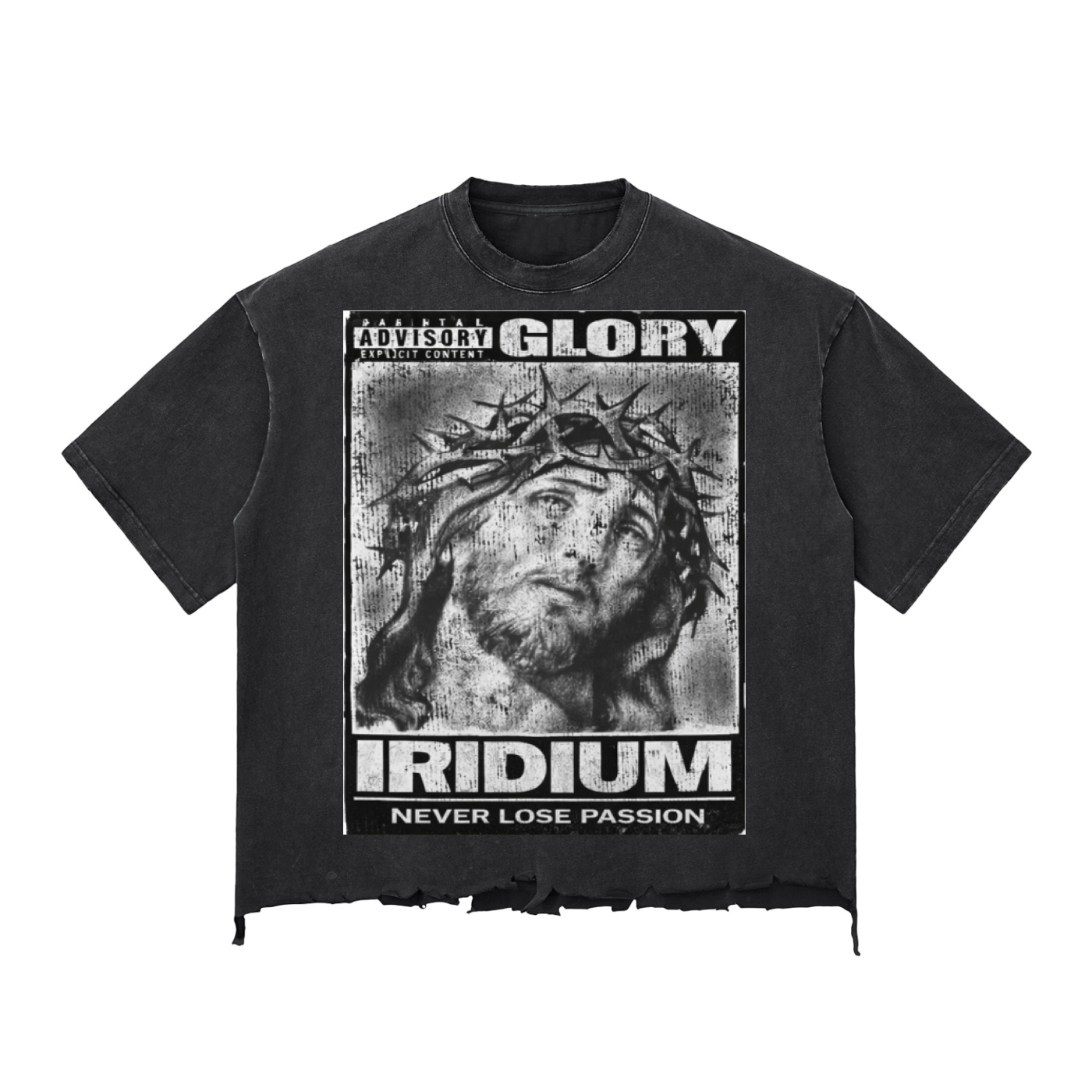 Bless Our Youth Wash Raw-Hem Boxy T-shirt