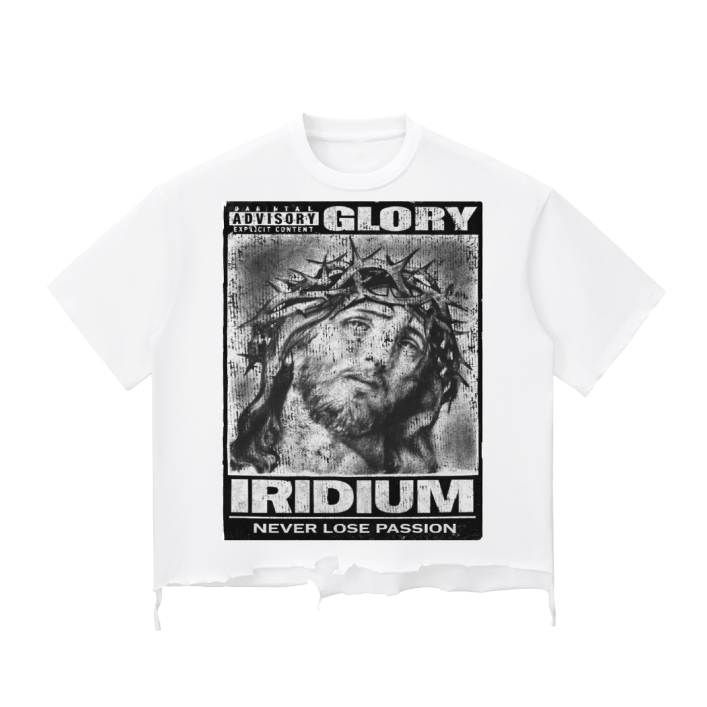 Bless Our Youth Wash Raw-Hem Boxy T-shirt