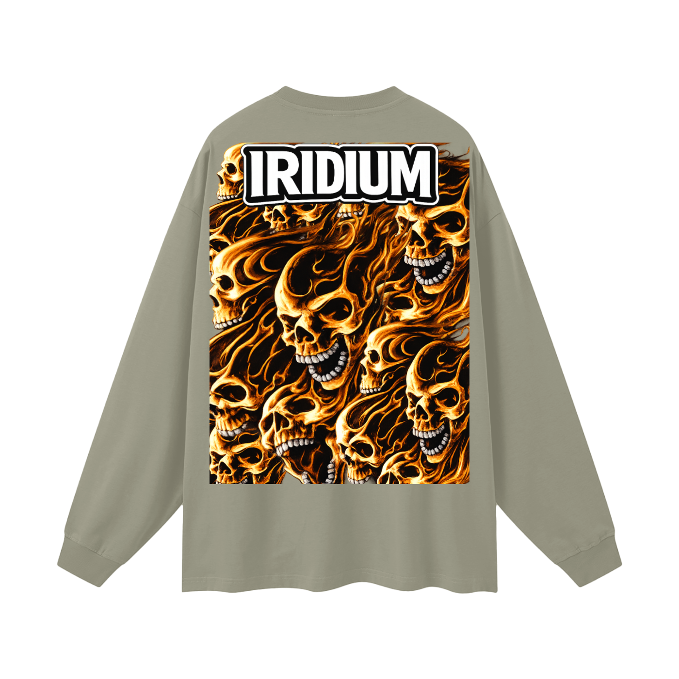 Skull Flame Long Sleeve T-Shirt