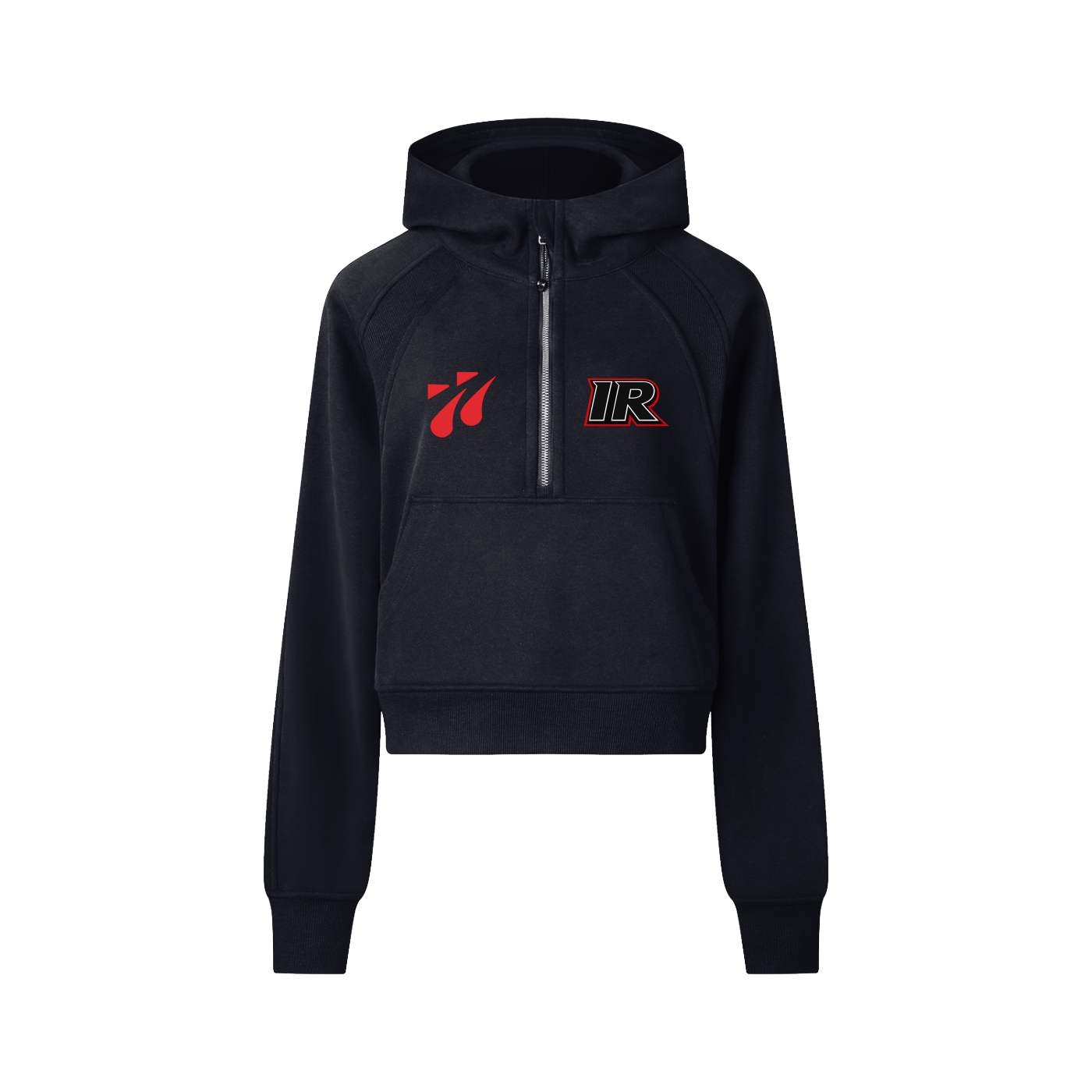 IR Cropped Half-Zip Hoodie