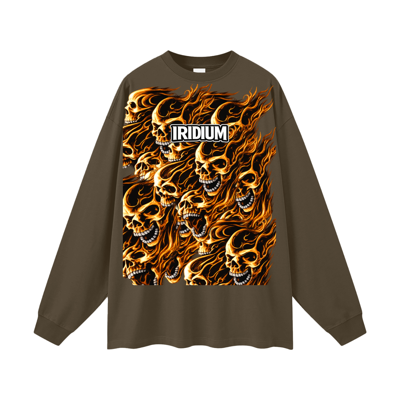 Skull Flame Long Sleeve T-Shirt