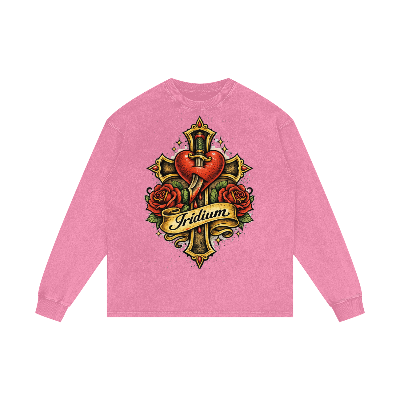 Love Wins Acid Wash Oversize Long Sleeve T-Shirt