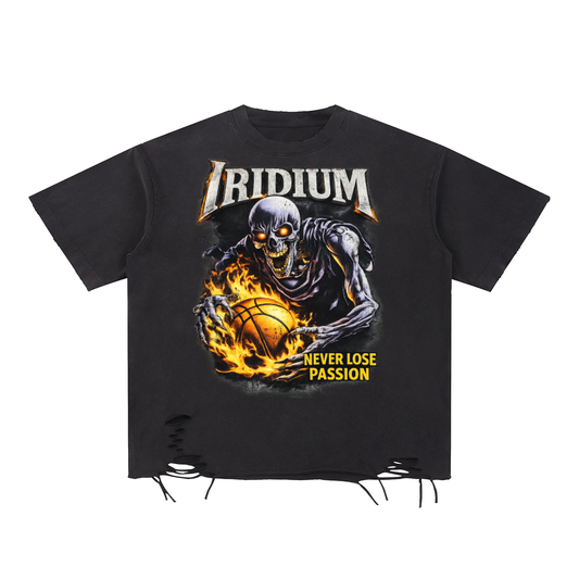 B BALL Snow Washed Raw-Hem T-Shirt