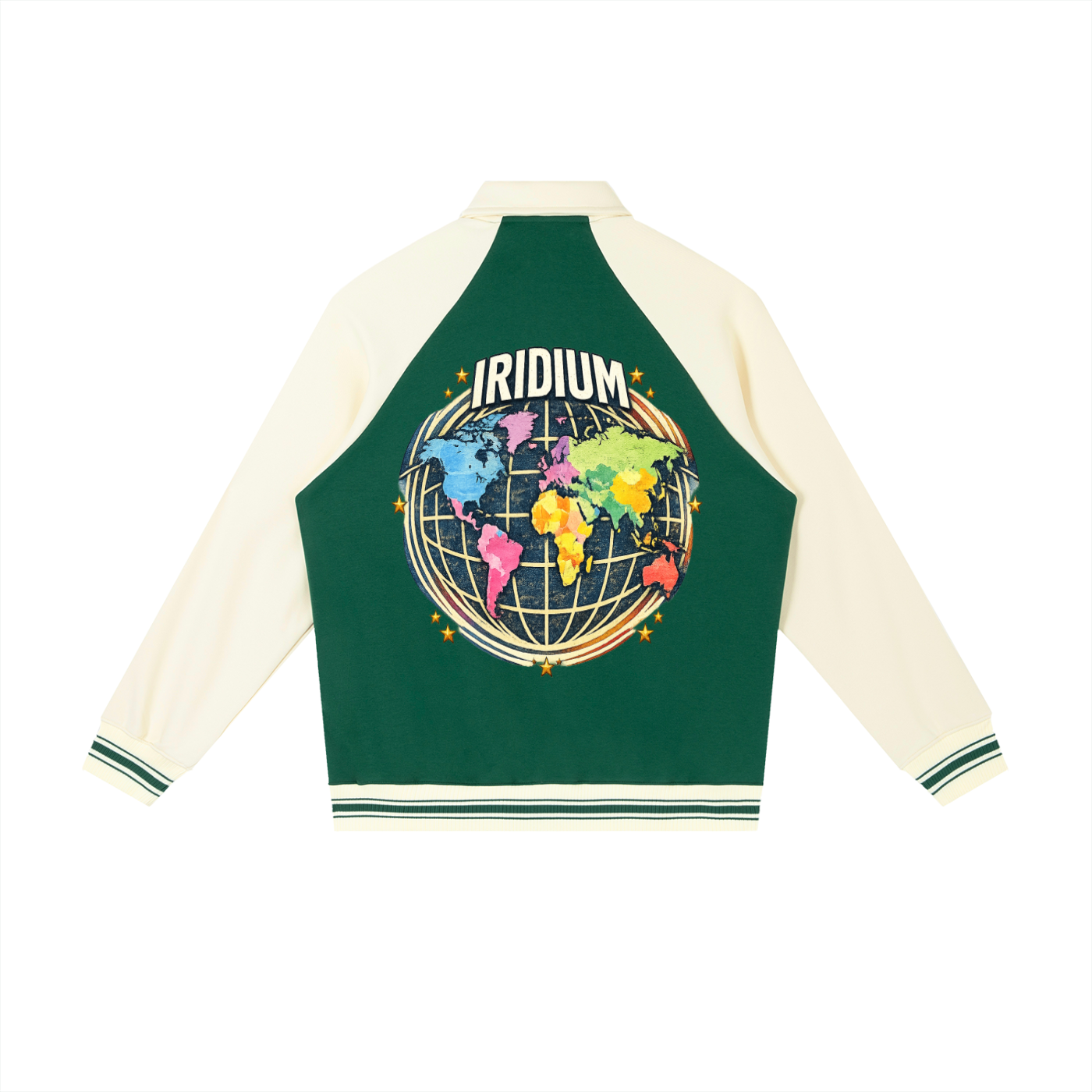 worldwide Raglan Sleeve Baseball Jacket