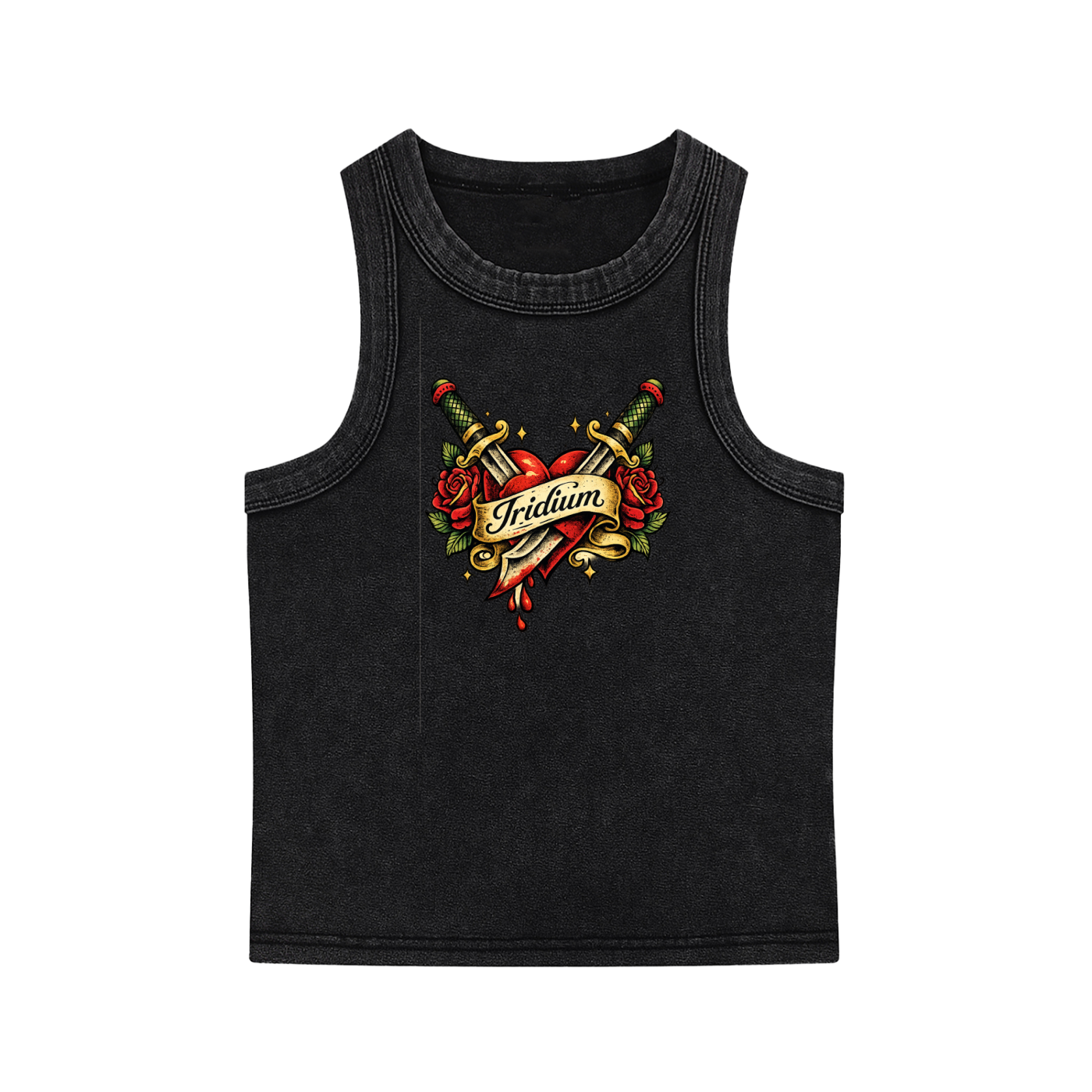 Heart Snow Washed Tank Top