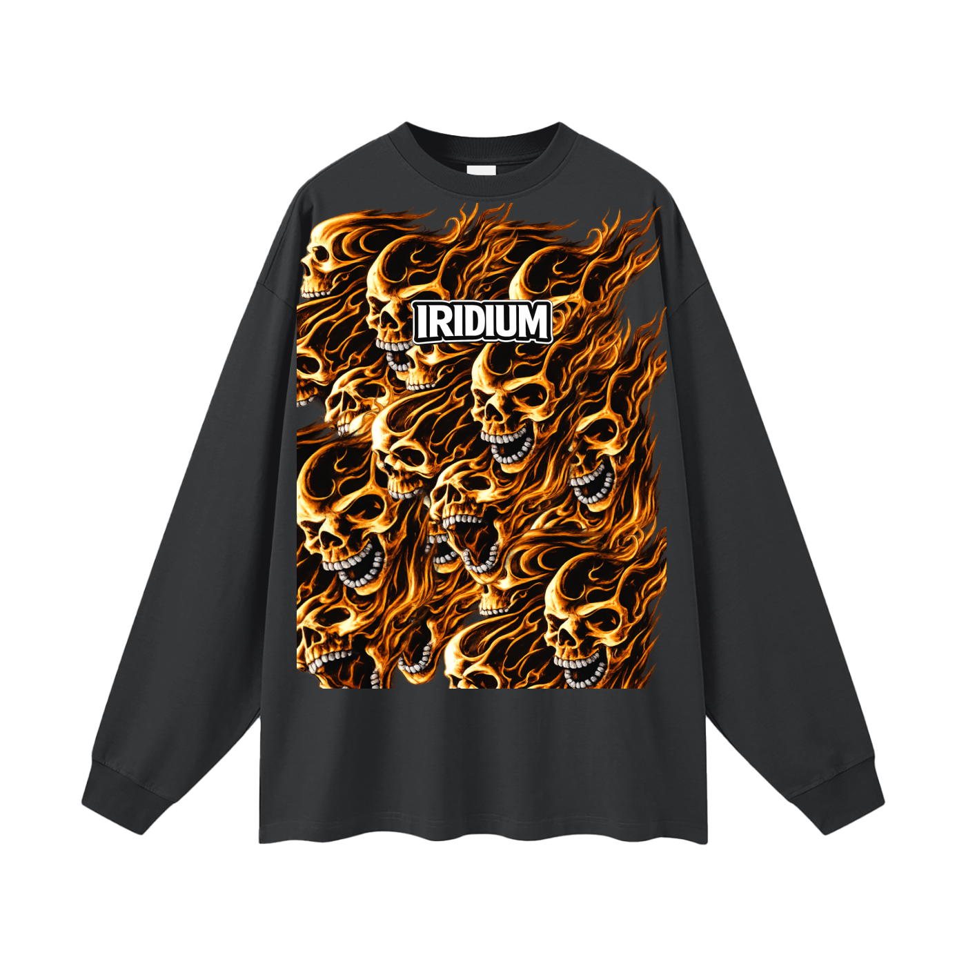 Skull Flame Long Sleeve T-Shirt