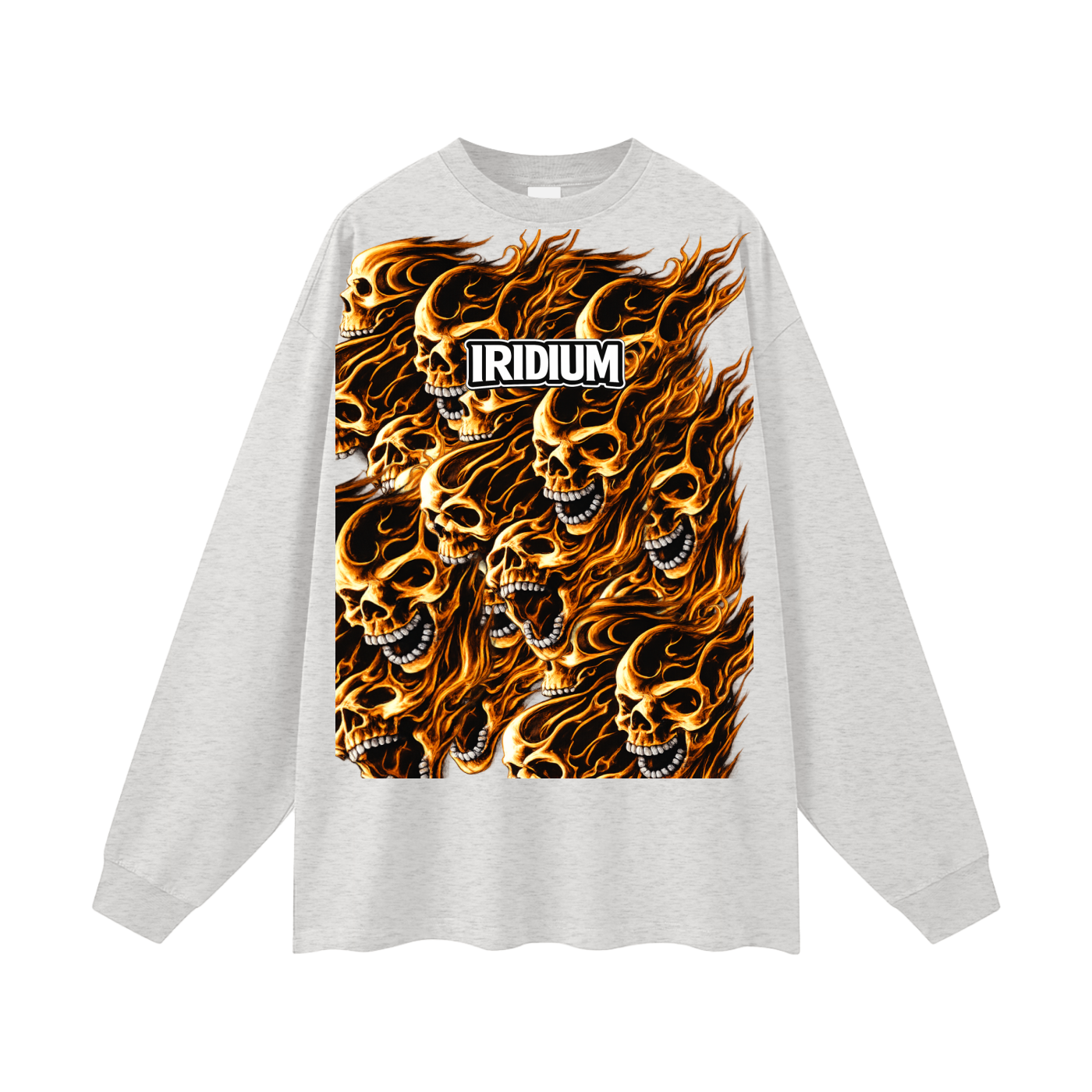 Skull Flame Long Sleeve T-Shirt