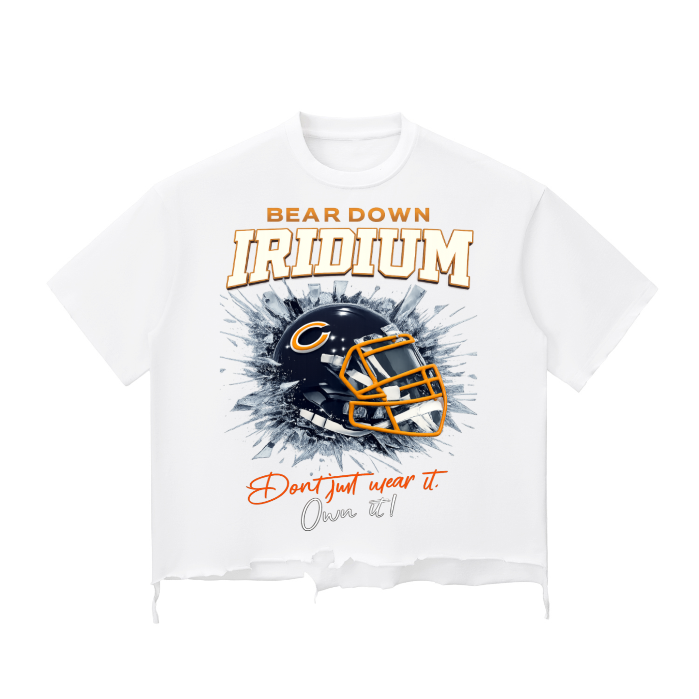 Bear Down  Raw-Hem Boxy T-shirt