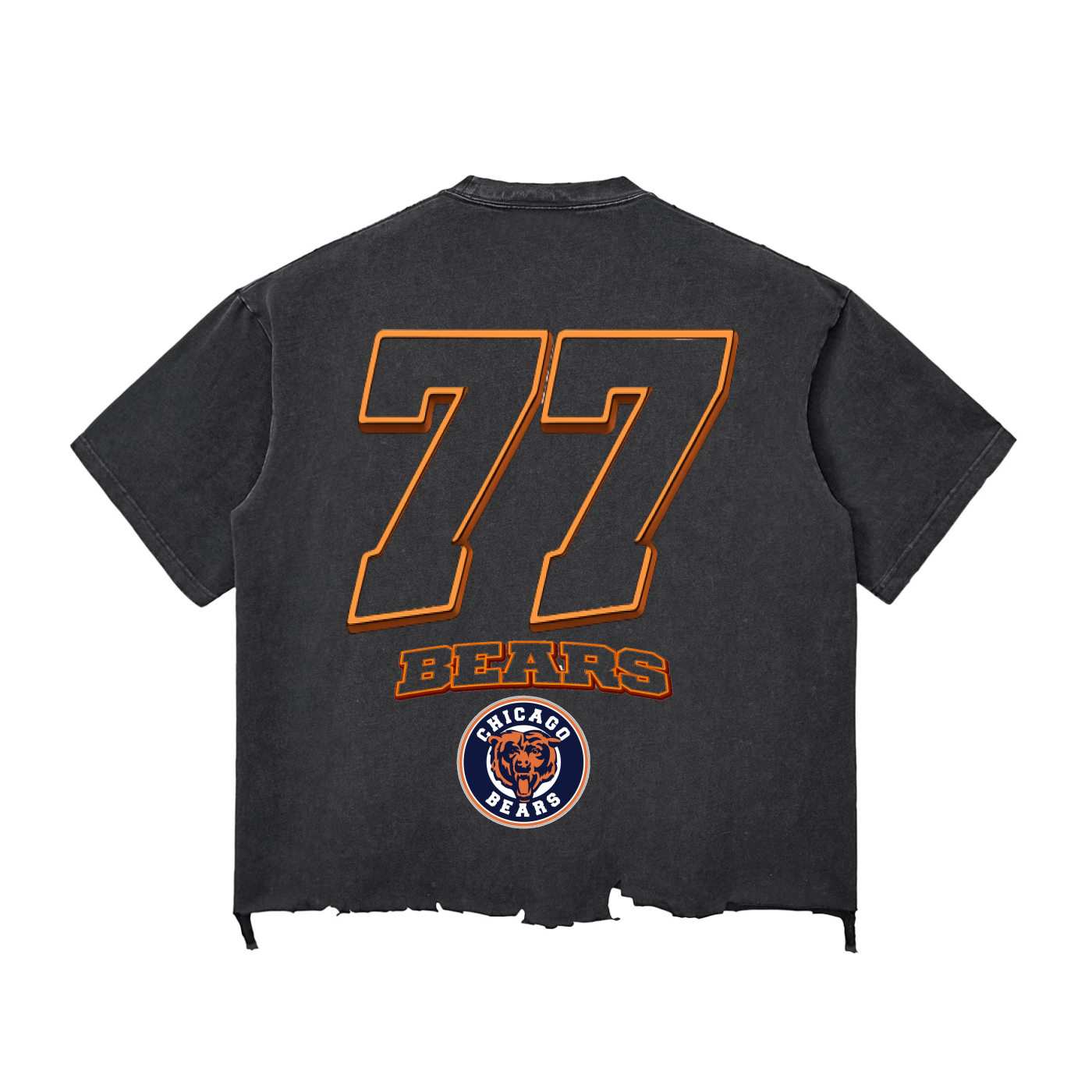 Bear Down  Raw-Hem Boxy T-shirt