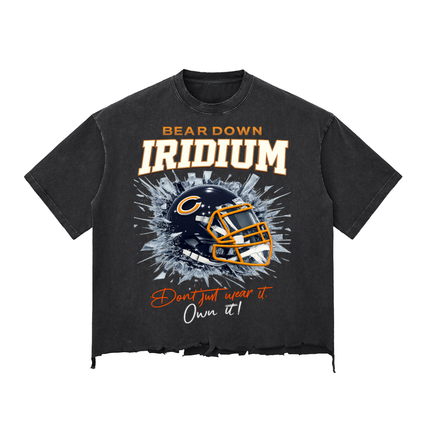 Bear Down  Raw-Hem Boxy T-shirt