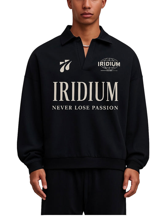 Iridium  Fleece Polo Sweatshirt