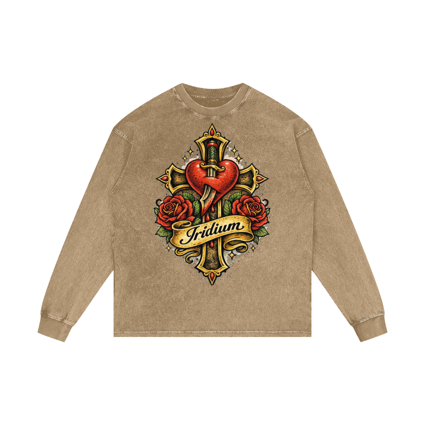 Love Wins Acid Wash Oversize Long Sleeve T-Shirt