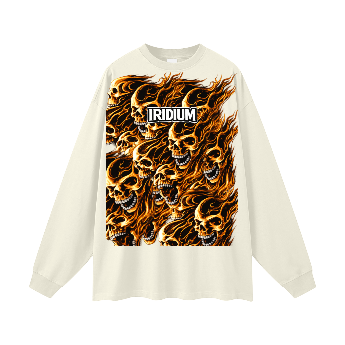 Skull Flame Long Sleeve T-Shirt