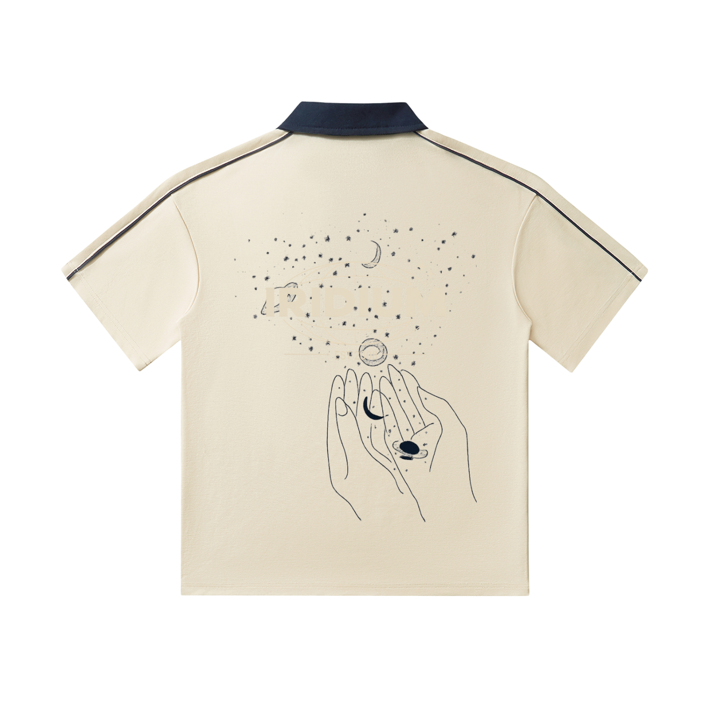 Contrast Collar Short-Sleeve Polo Shirt