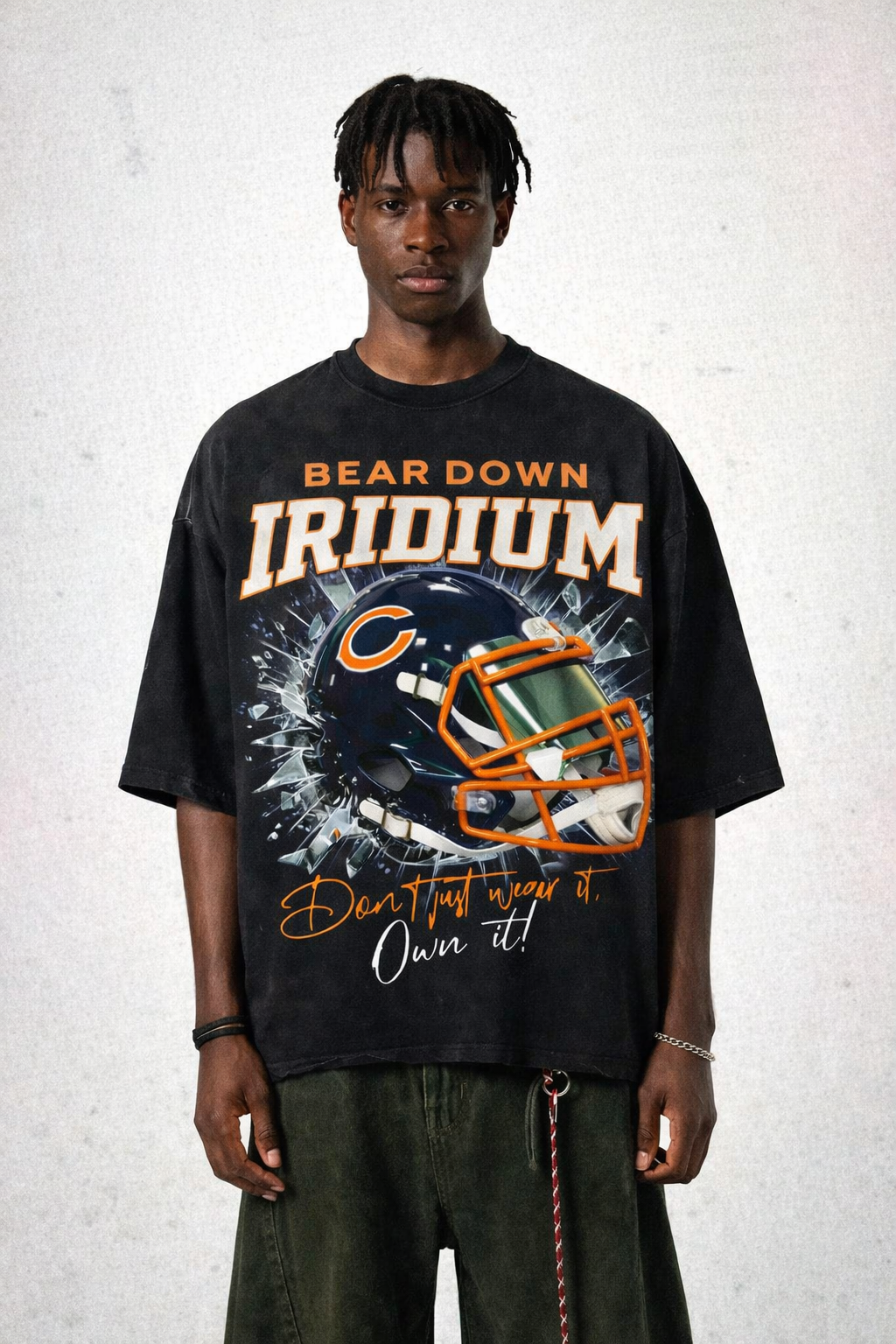 Bear Down  Raw-Hem Boxy T-shirt