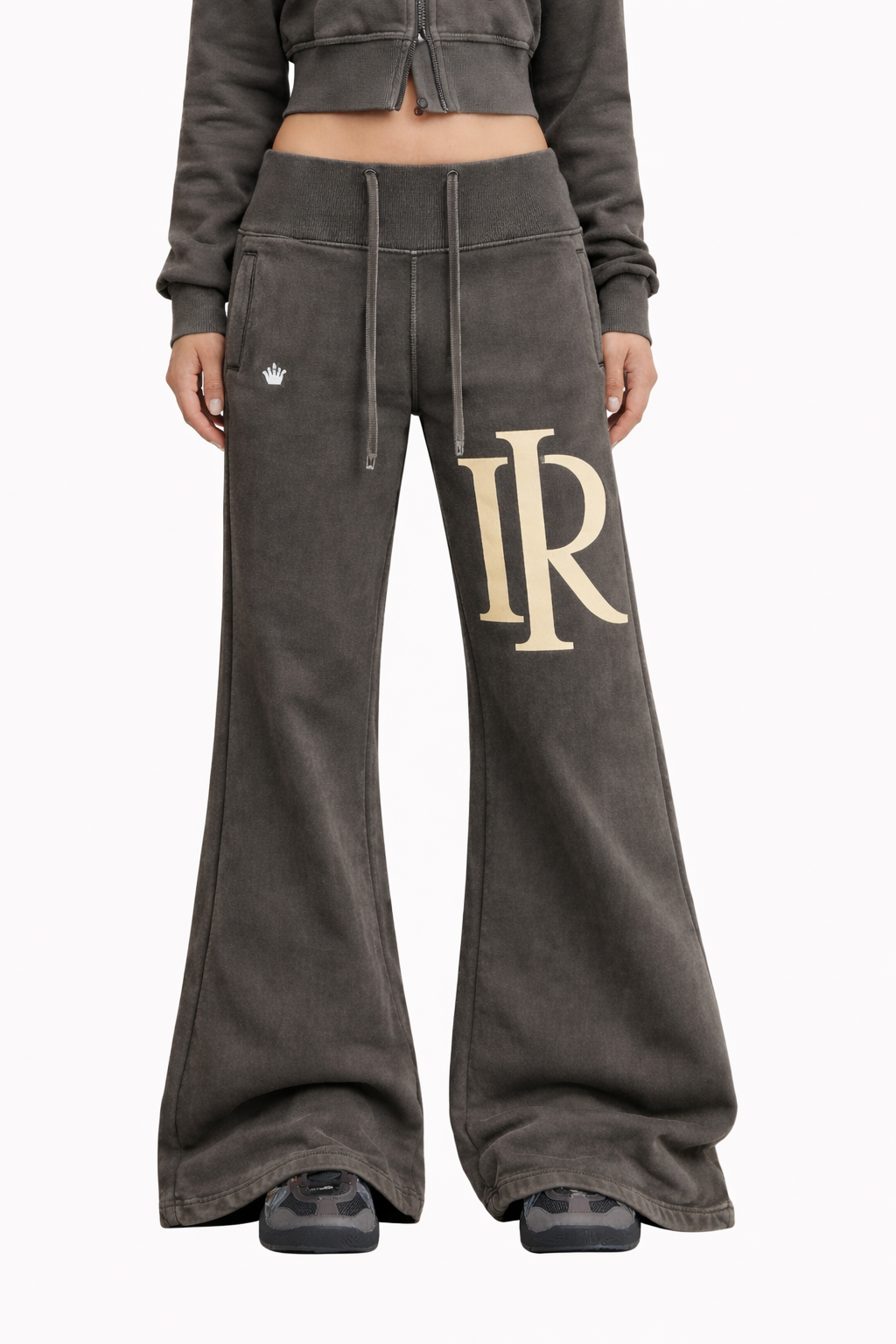 My Boo Vintage Washed Flared Fleece Pants