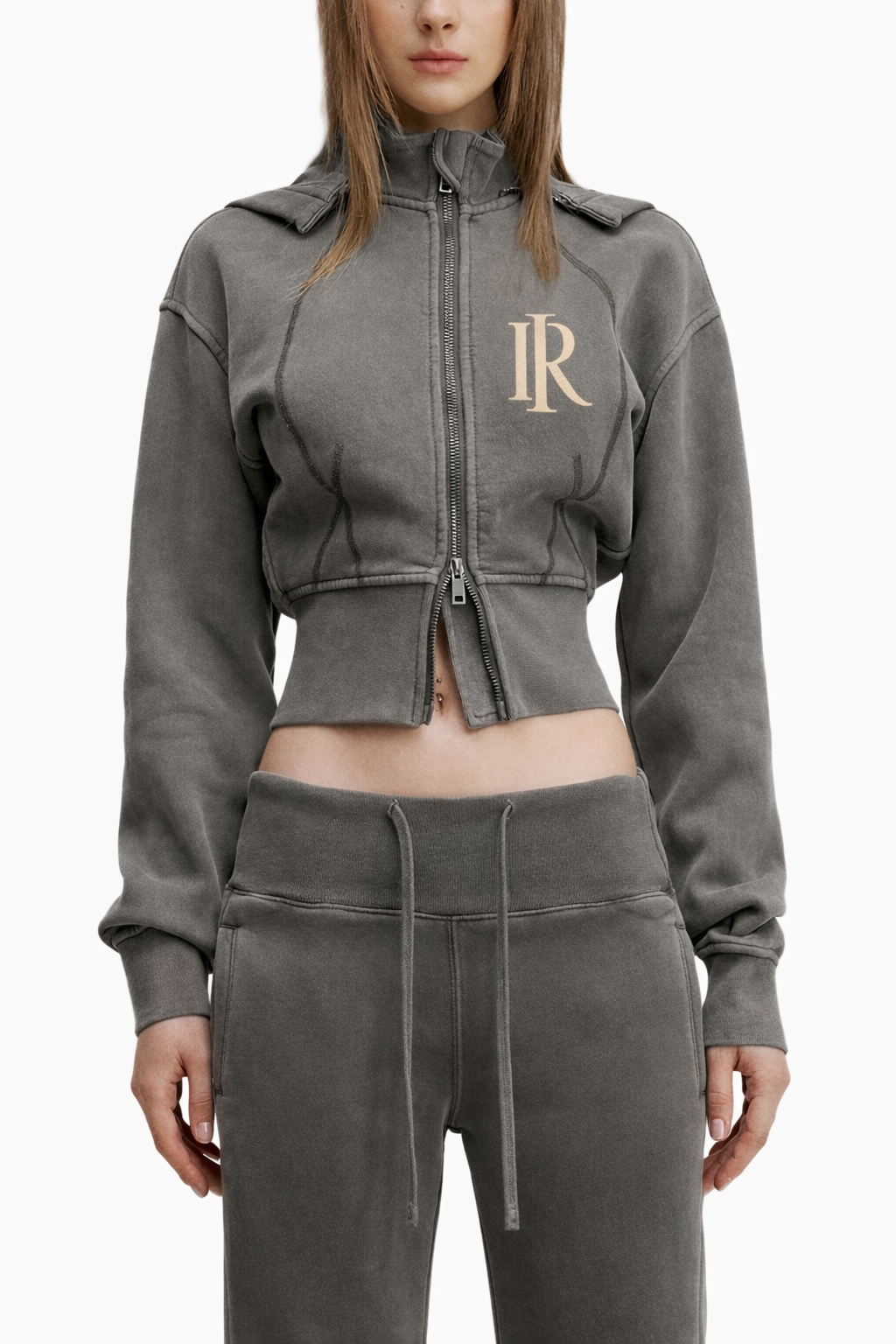 My Boo Washed Cropped Fleece Hoodie