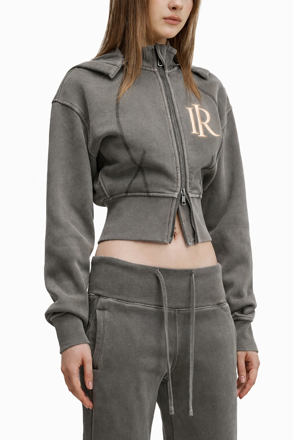 My Boo Washed Cropped Fleece Hoodie