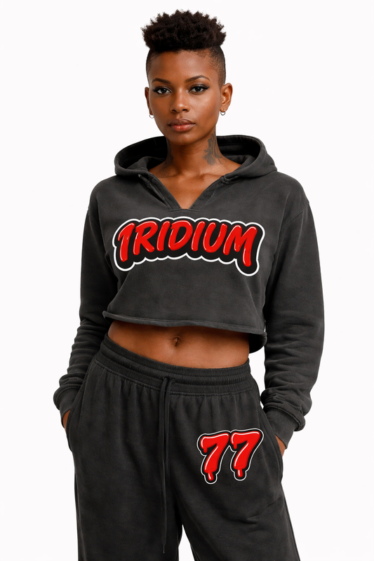 Shawty black Washed Raw Edge Hoodie