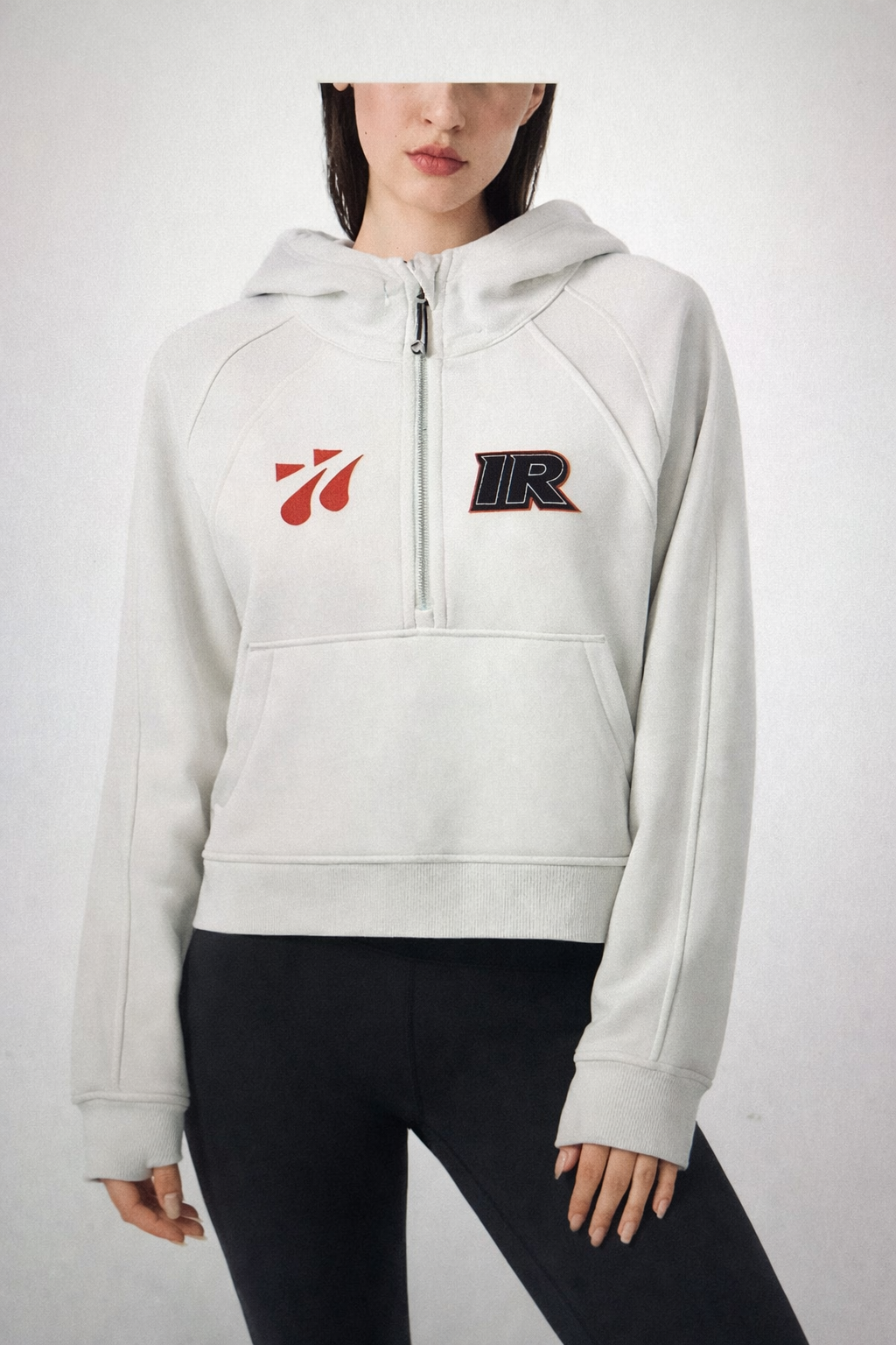 IR Cropped Half-Zip Hoodie