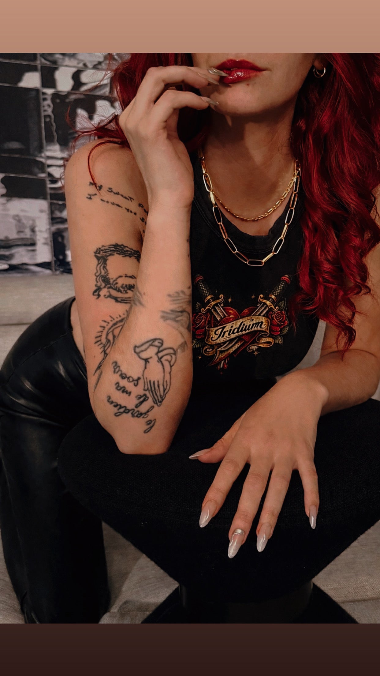 Heart Snow Washed Tank Top