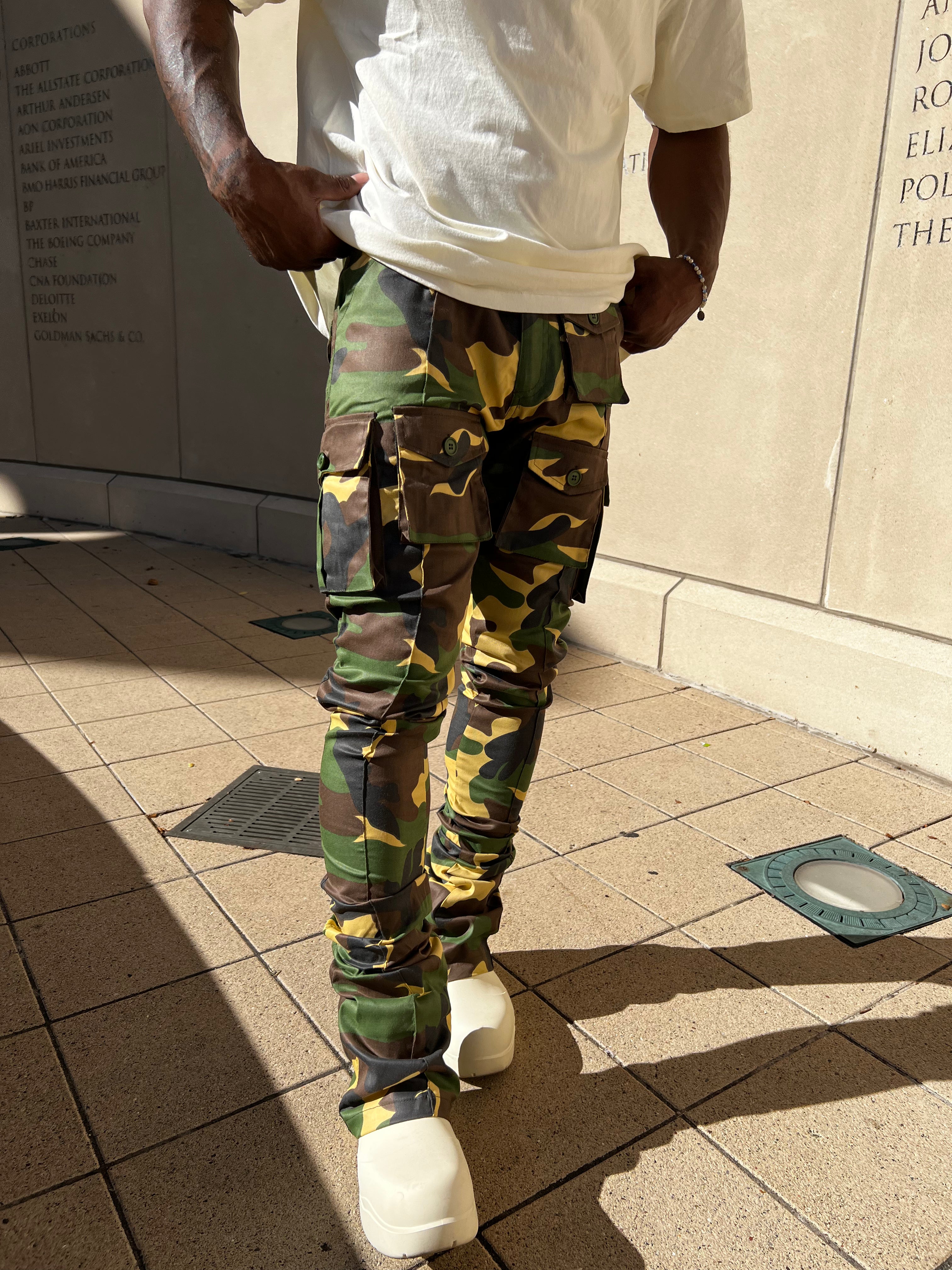 Camo pants top with pockets