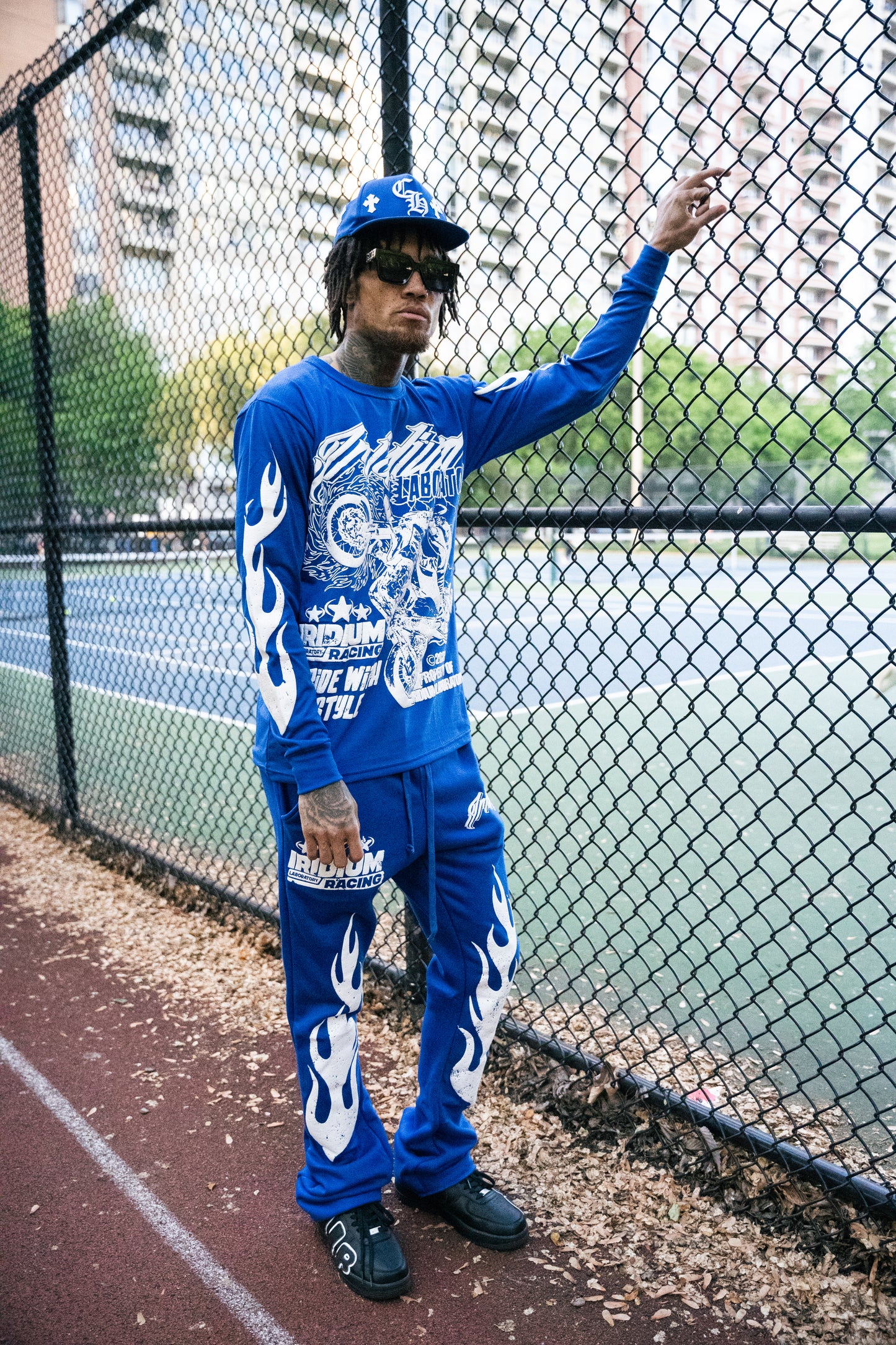 “Royal Blue” Motor Flare Joggers