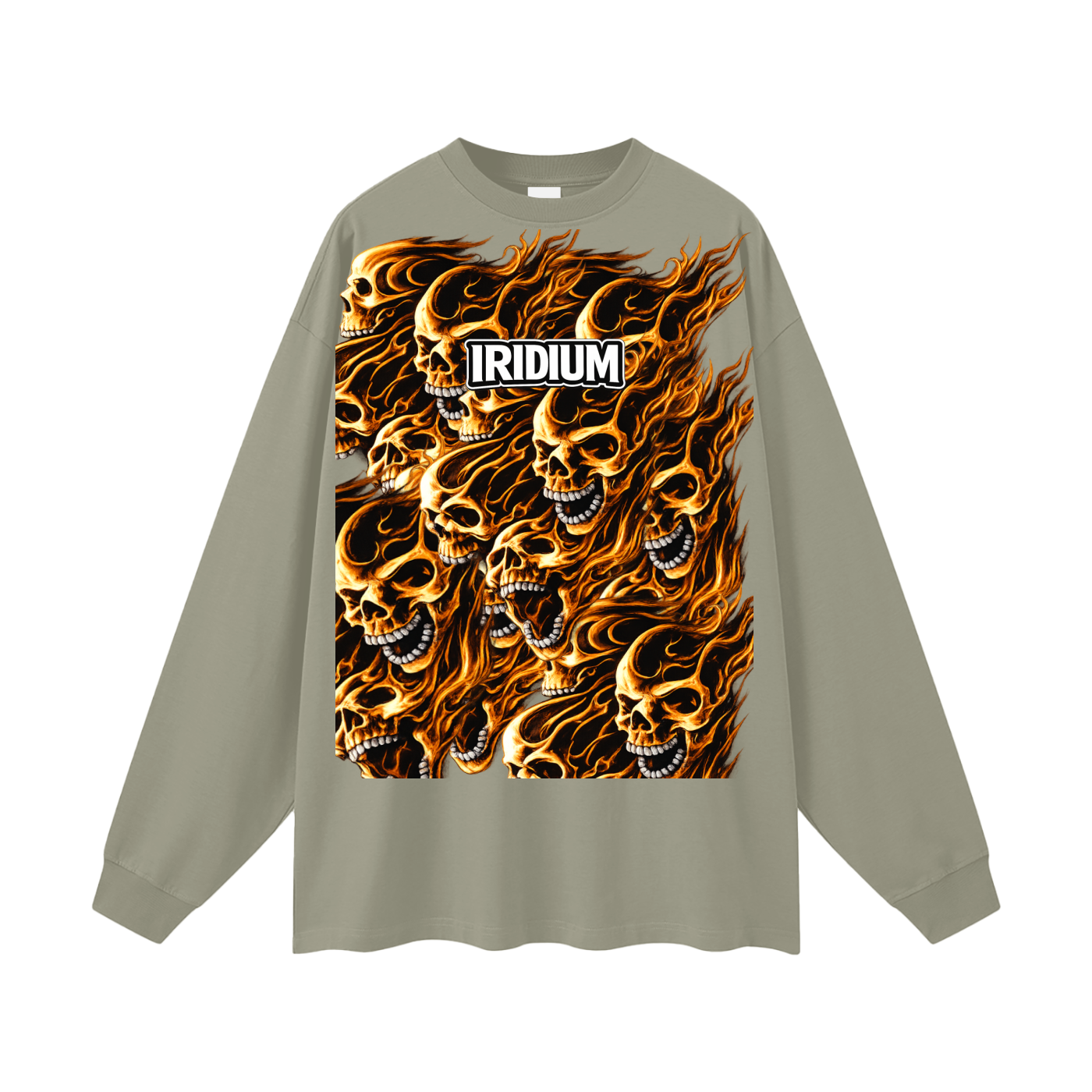 Skull Flame Long Sleeve T-Shirt