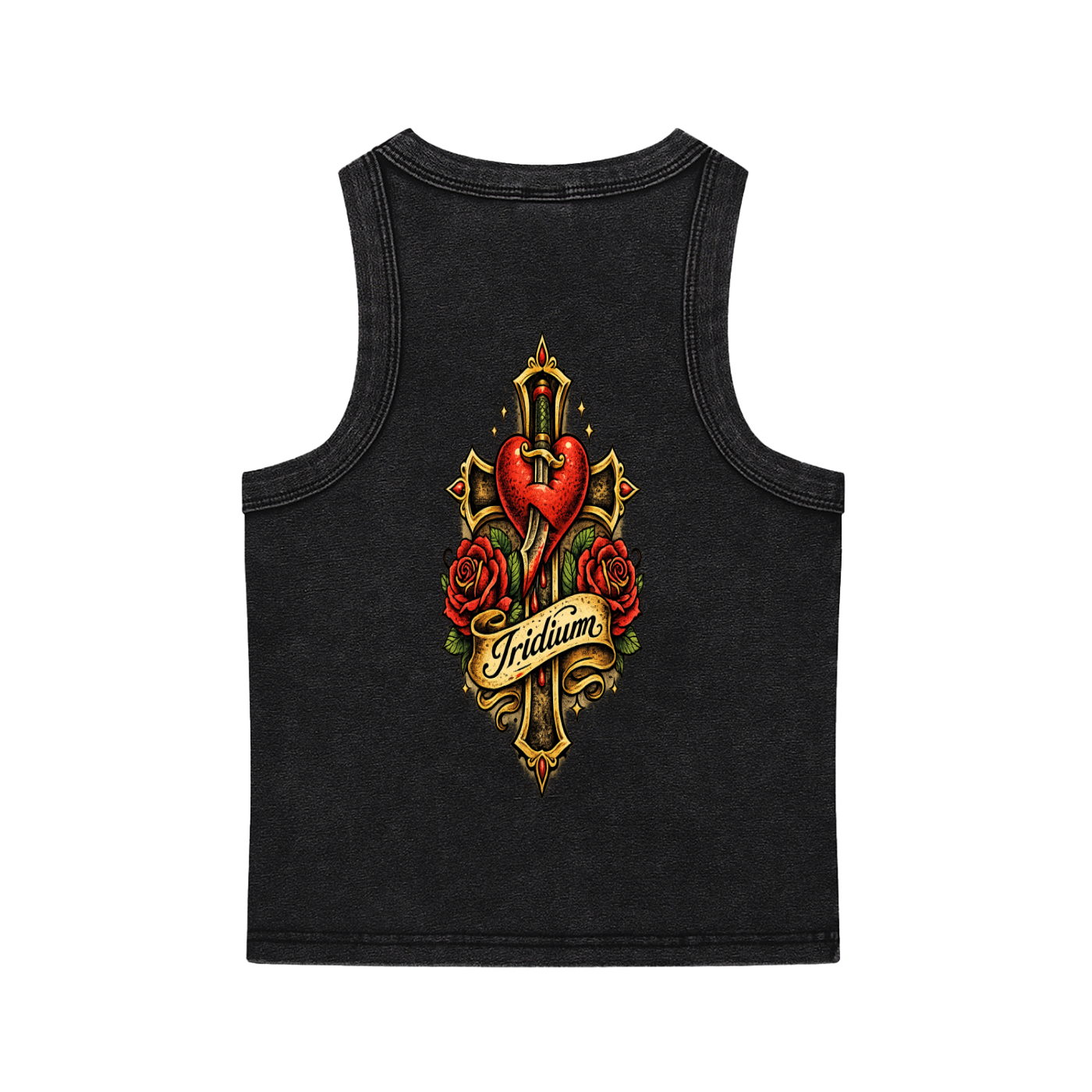 Heart Snow Washed Tank Top