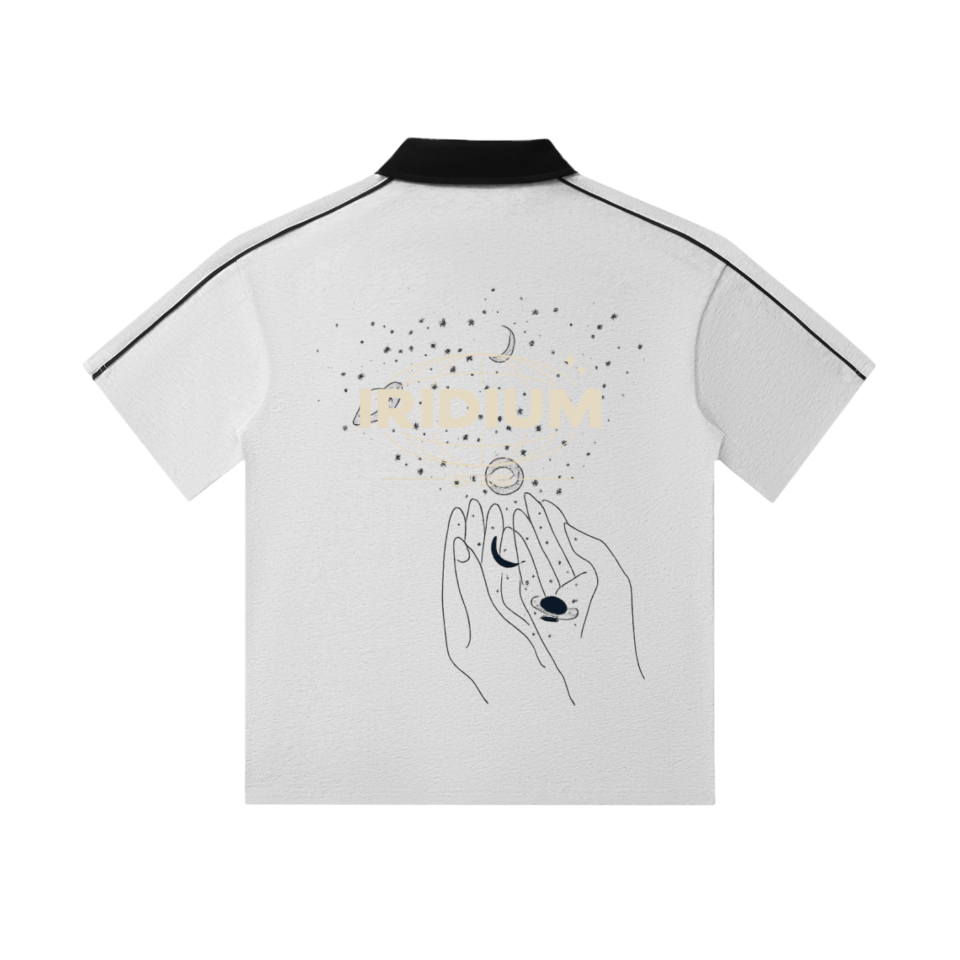 Contrast Collar Short-Sleeve Polo Shirt