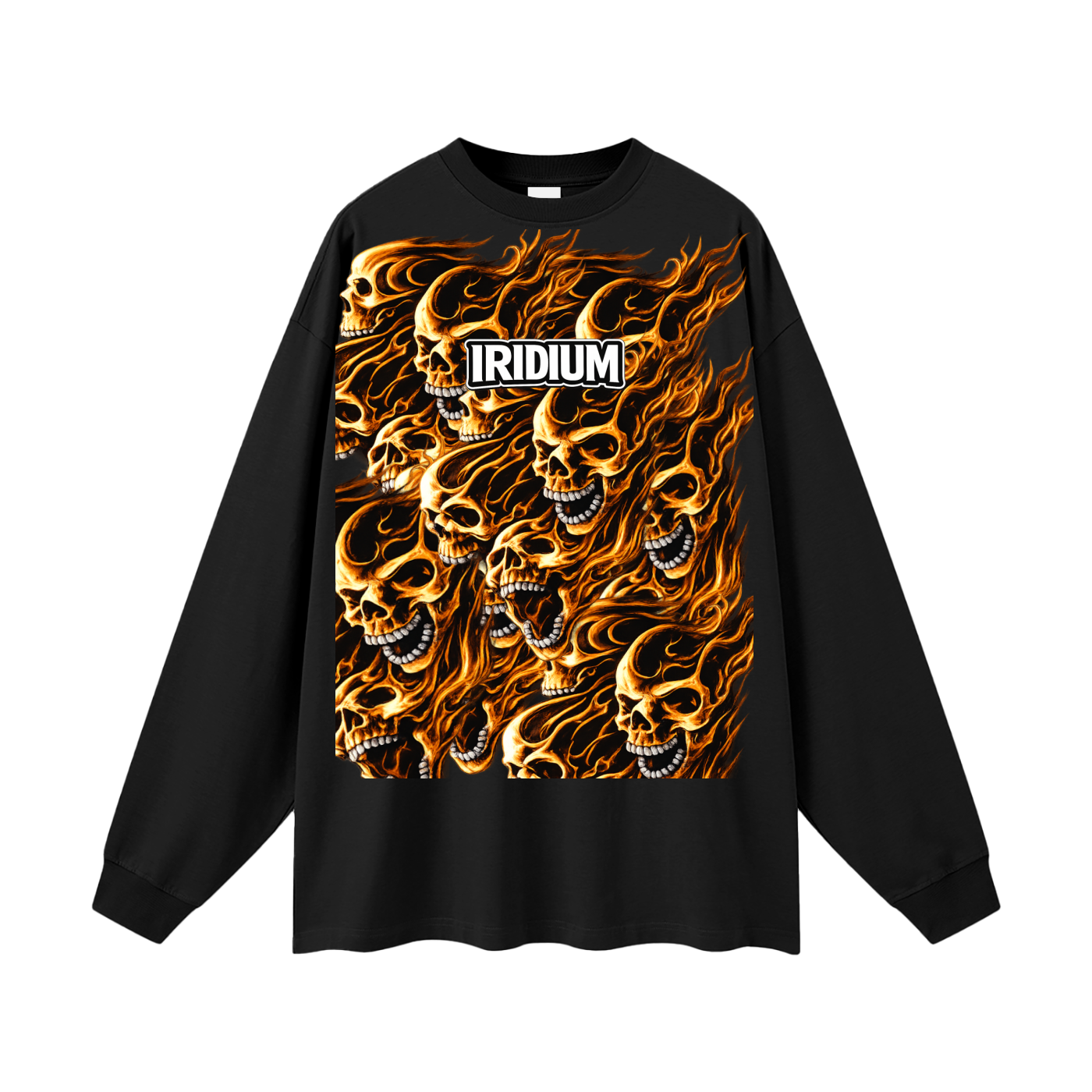 Skull Flame Long Sleeve T-Shirt