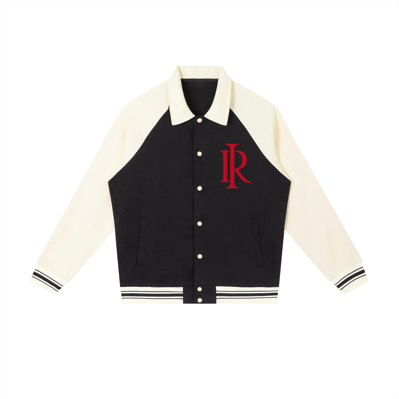 Iridium Contrast Raglan Sleeve Baseball Jacket
