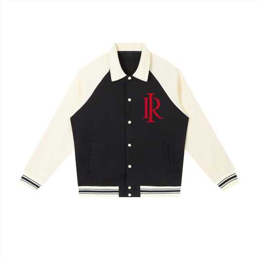 Iridium Contrast Raglan Sleeve Baseball Jacket