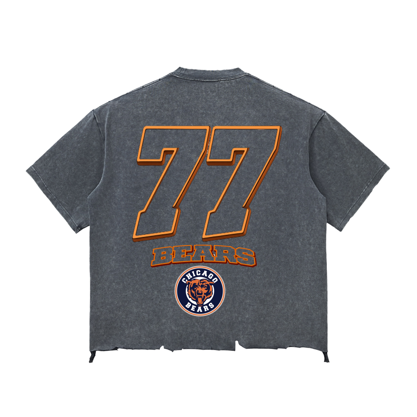 Bear Down  Raw-Hem Boxy T-shirt