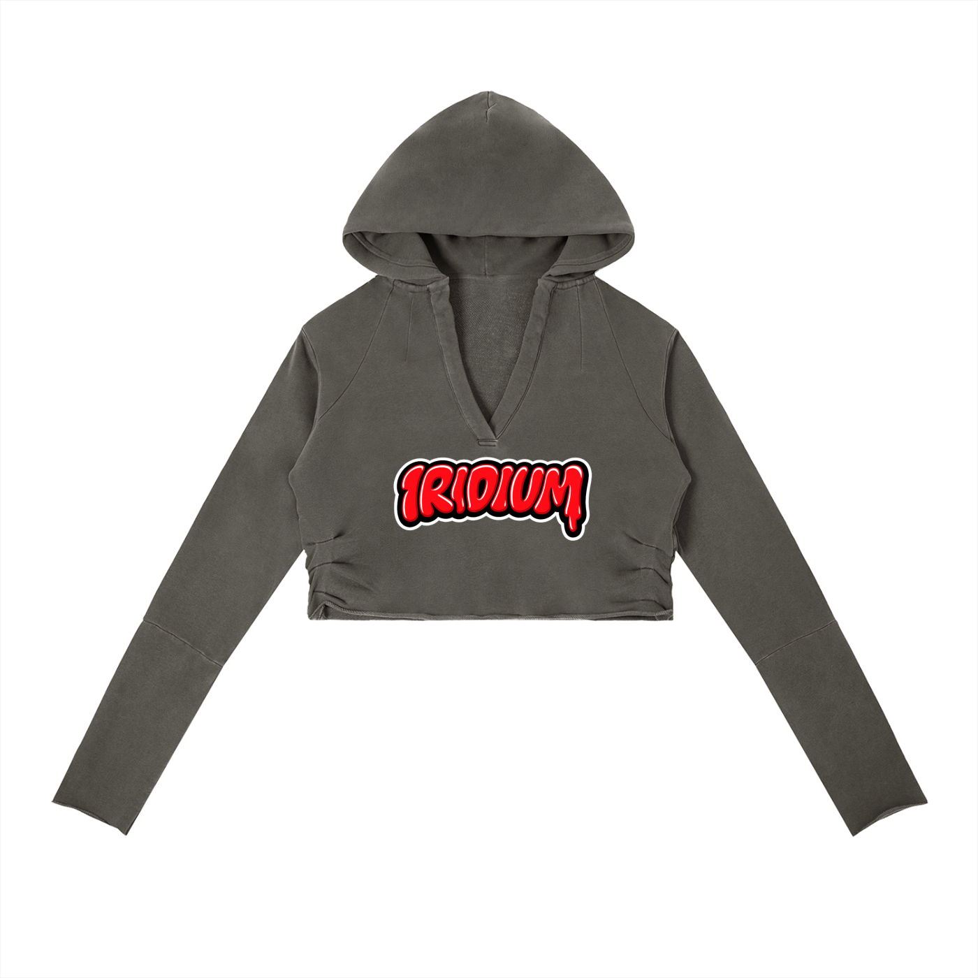 Shawty black Washed Raw Edge Hoodie