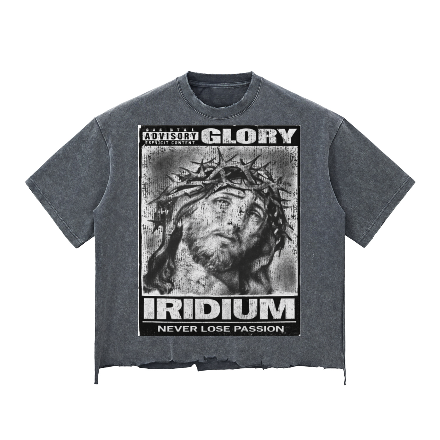 Bless Our Youth Wash Raw-Hem Boxy T-shirt